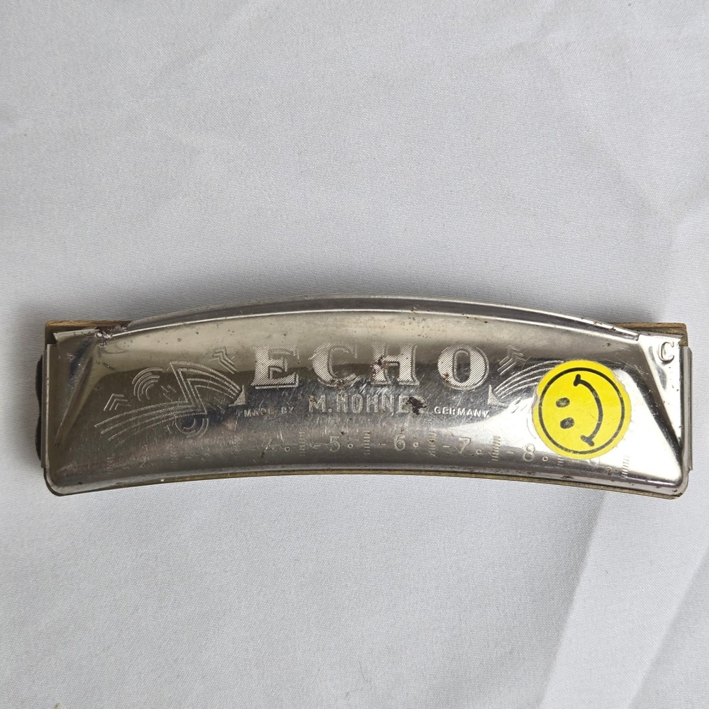 M. Hohner Echo Curved Harmonica Key of C Made in Germany Vintage